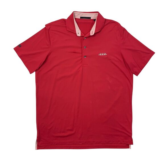 Greyson Polo Shirt Mens L Large Valentine Short Sleeve Nylon Stretch Lightweight - Picture 1 of 13